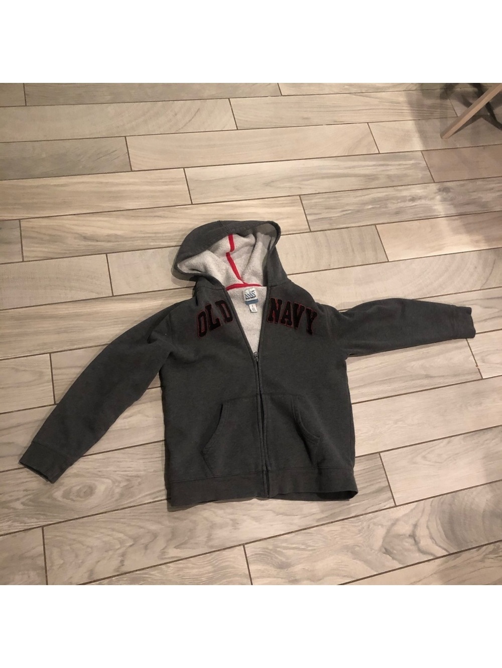 Old navy boys large gray zip up sweatshirt